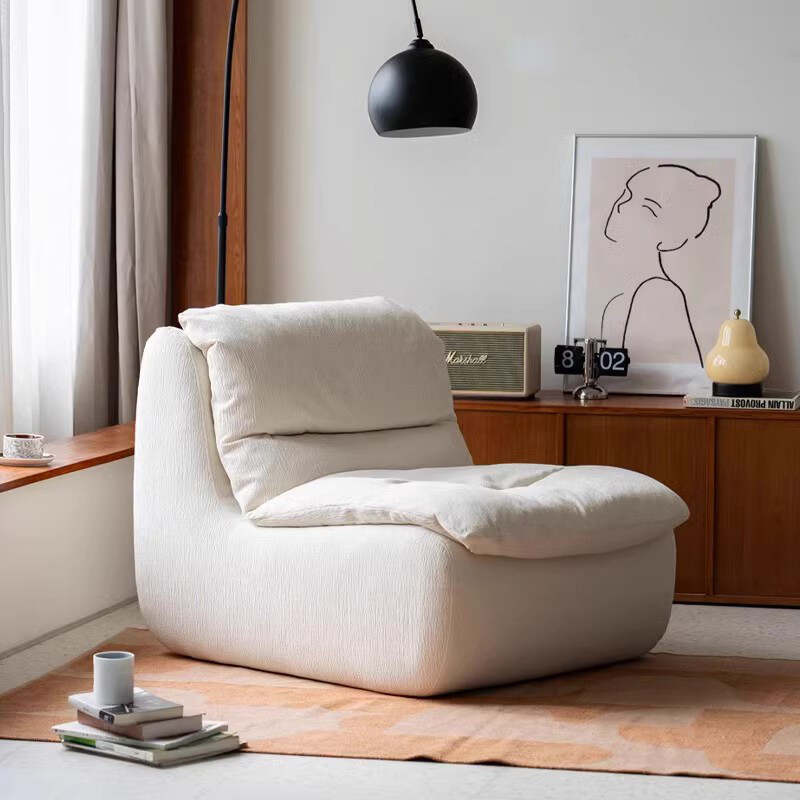 European Minimalism Design Soft Sponge Hotel Lounge Chair Comfortable Chenille Or Corduroy Compression Sofa