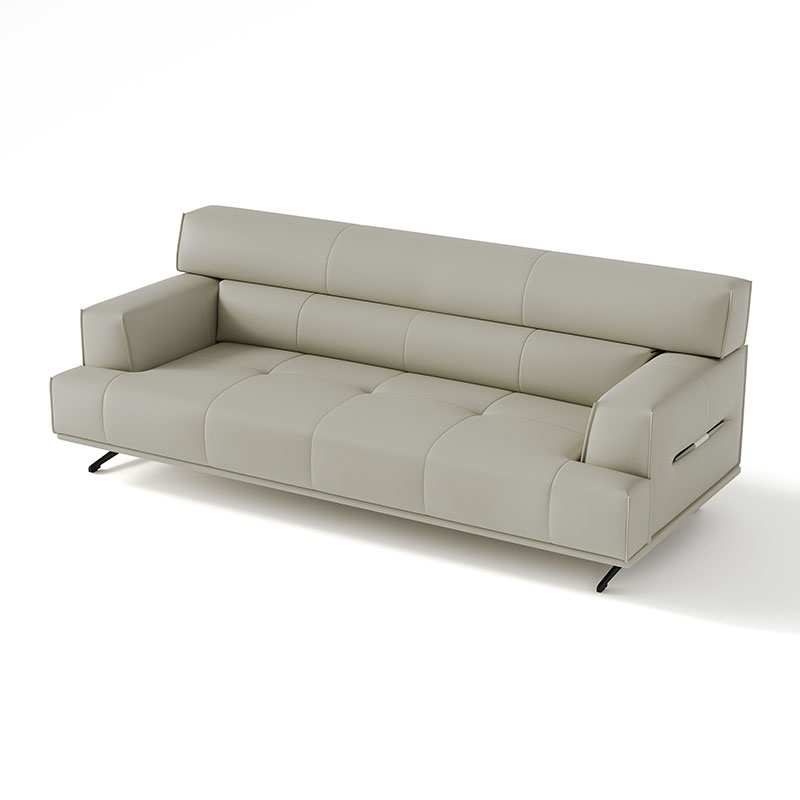 Minimalist microfiber leather sofa