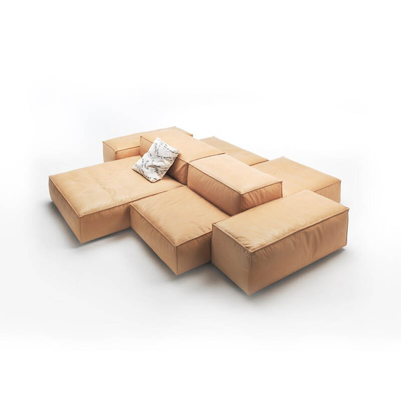 Square shape Recliner Design Luxury Couch Living Room Leather Sectional Sofa Set