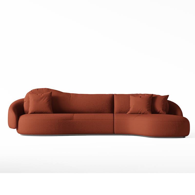 velvet fabric big size corner legless leisure sofa for apartment