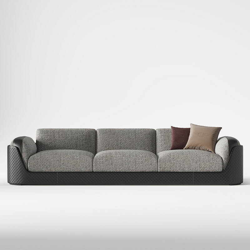 Custom Light Luxury Home Living Room Furniture 3 Seaters Linen Couch Sofa Set