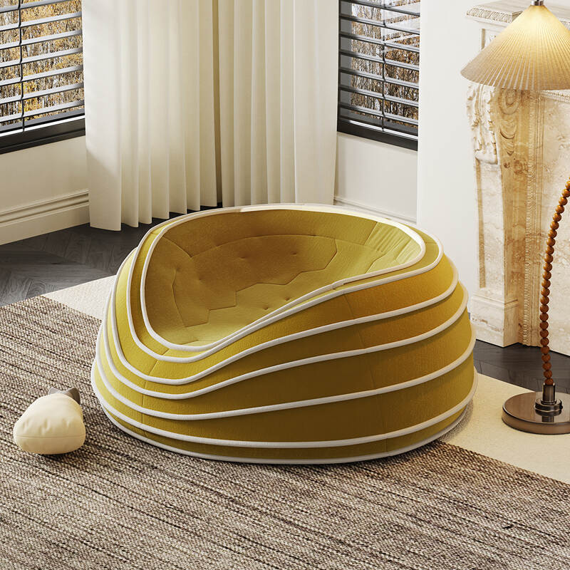 Modern single casual egg tart moulding foam lazy leisure chair