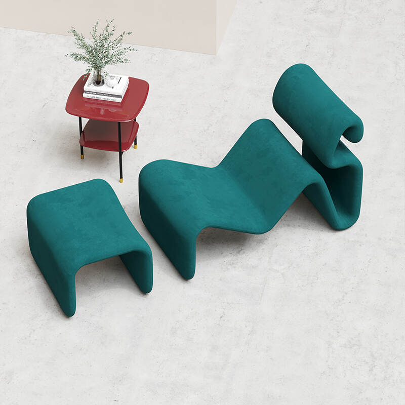 Nordic balcony single bedroom lazy velvet leisure chair