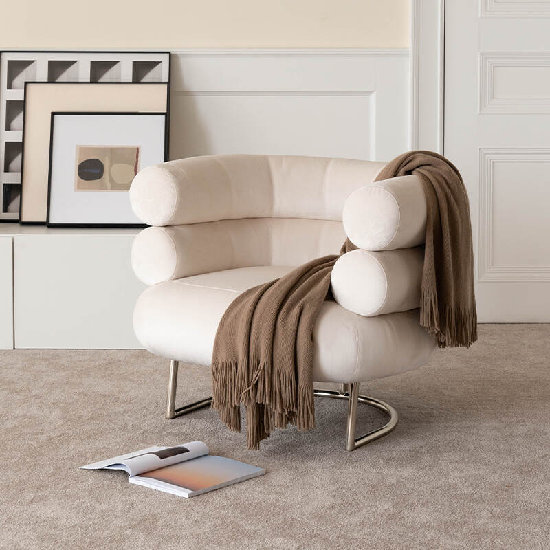 Metal Dining Velvet Living Room Sofa Chairs Luxury Hotel Accent Armchair