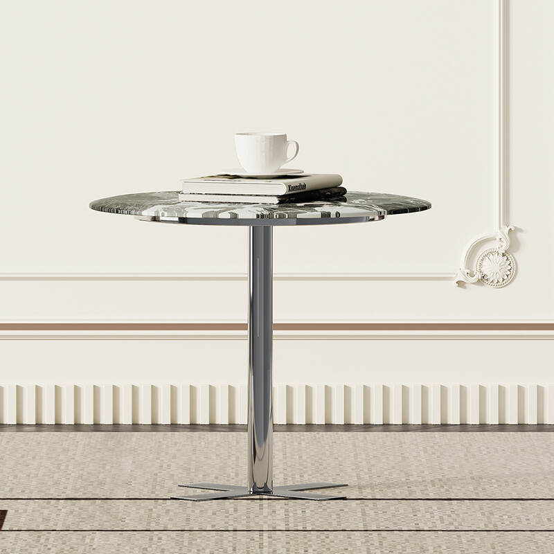 Customized Round Black Marble Coffee Table