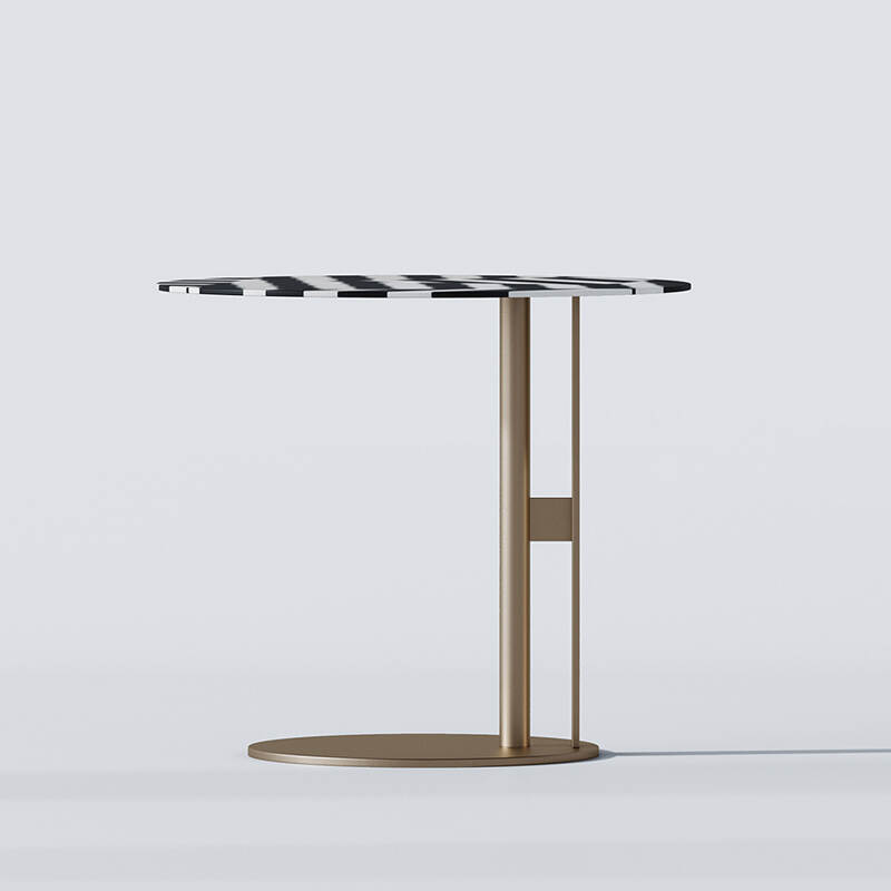 unique design bases golden round coffee table