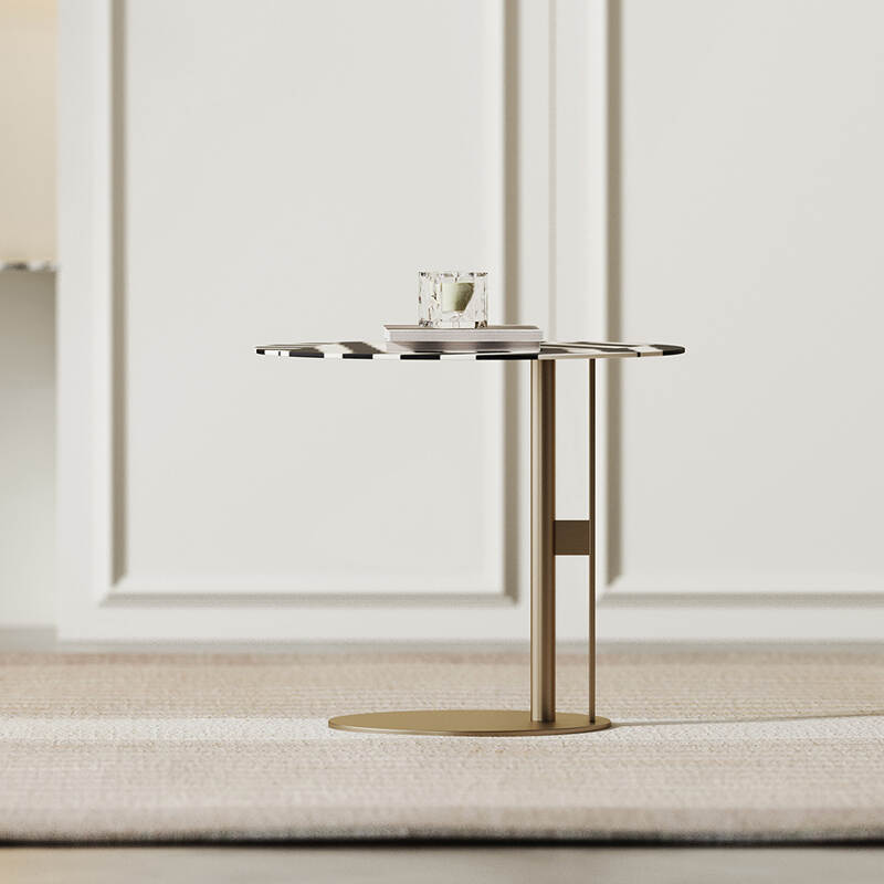 unique design bases golden round coffee table