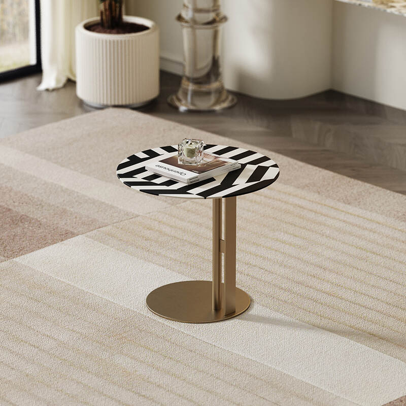 unique design bases golden round coffee table