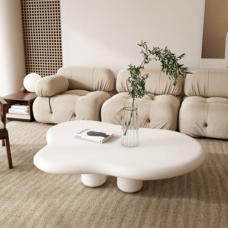 Living Room centre Cream Style Cloud Wood Coffee Table
