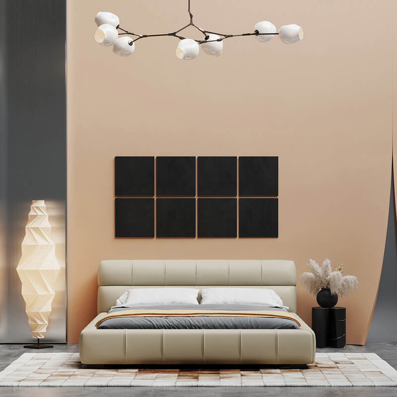 Custom Made High Quality Italian Design Luxury Bedroom microfiber leather bubble bed