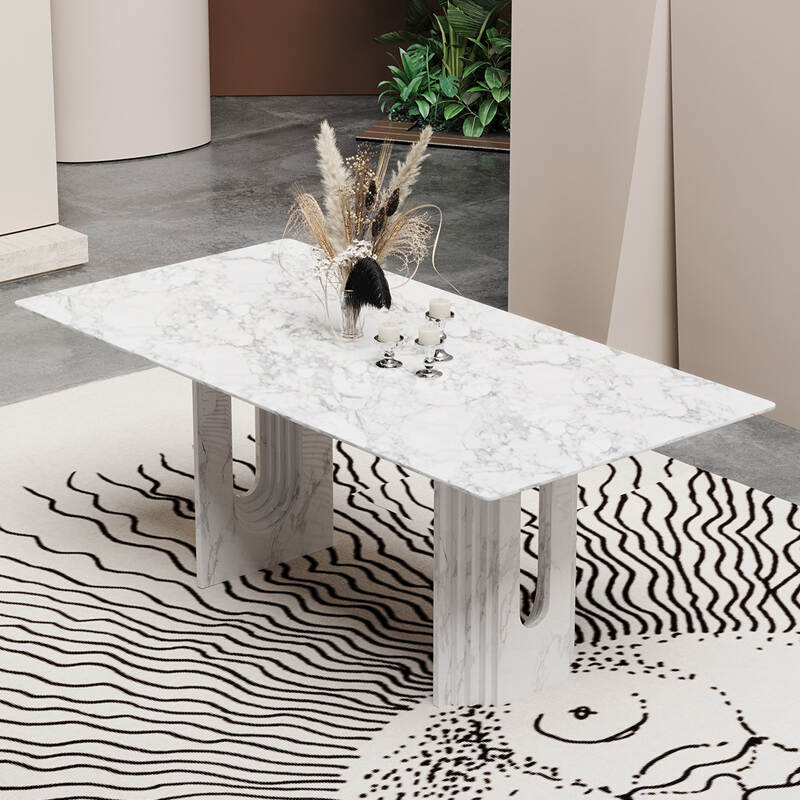 modern design nordic dining room furniture big size nature marble dinner tables
