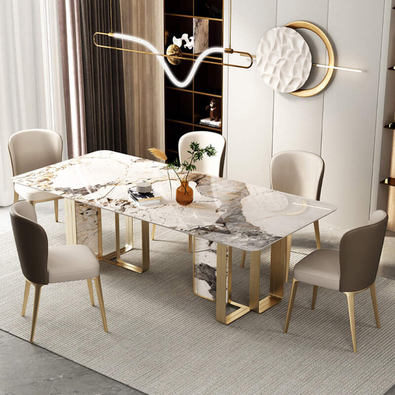 High-End Style Luxury Combination Of Modern Minimalist Rectangular Design Dining Table