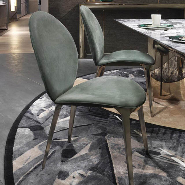 Luxury dining furniture stainless steel golden legs dining chairs with pattern